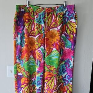 Ralph Lauren Multicolor Tropical Wide Leg Pants